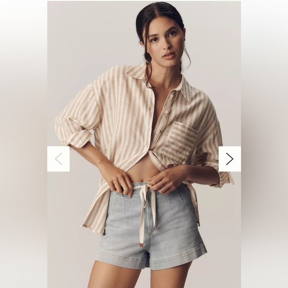 NWT Anthropologie Joe’s Jeans Addison tie-front denim shorts